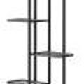 Kwietnik stojący metalowy półki czarne 143cm [KZ-17953]