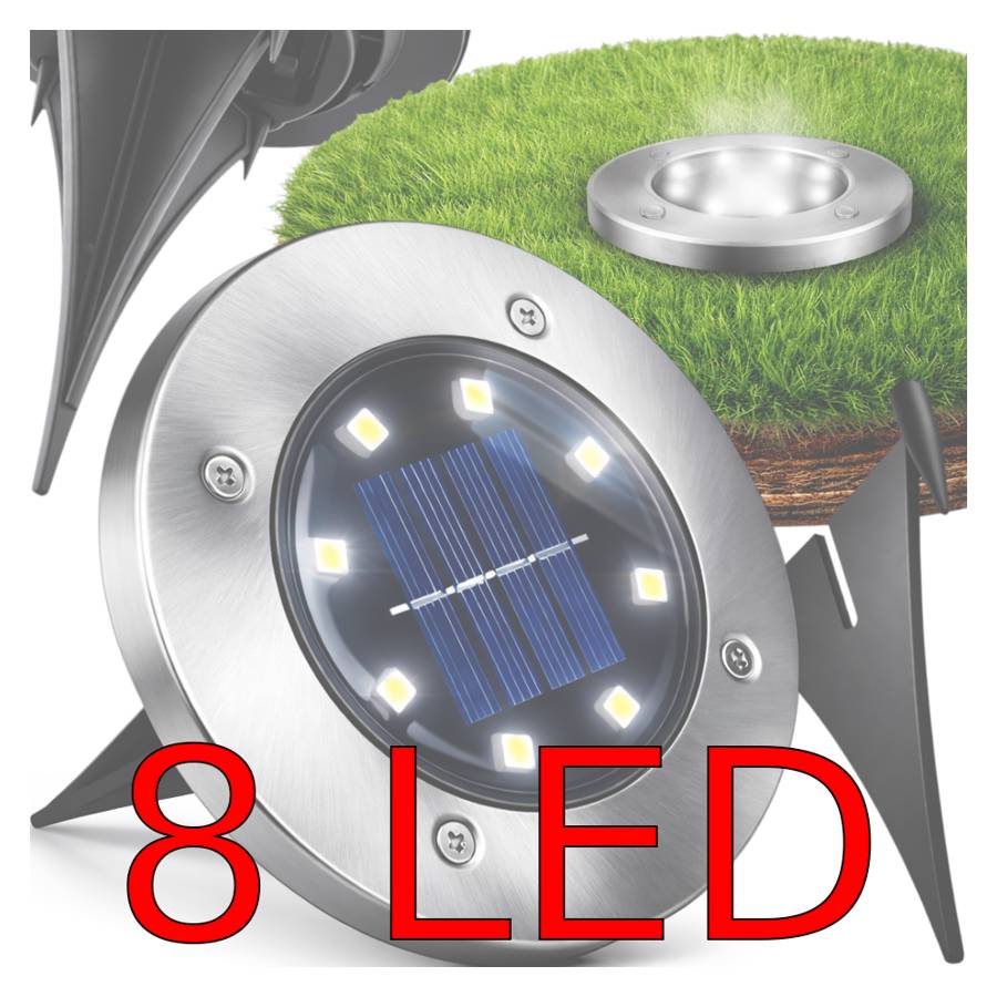 EB864 SOLARNA LAMPA GRUNTOWA 8 LED