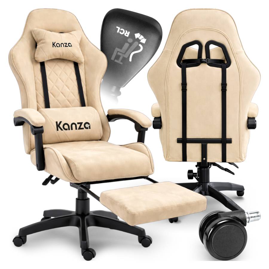 FOTEL GAMING MESH NOWY G1394 BEIGE