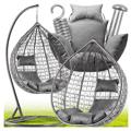 FOTEL KOKON WISZACY PALERMO GREY G1484 RC-K2471