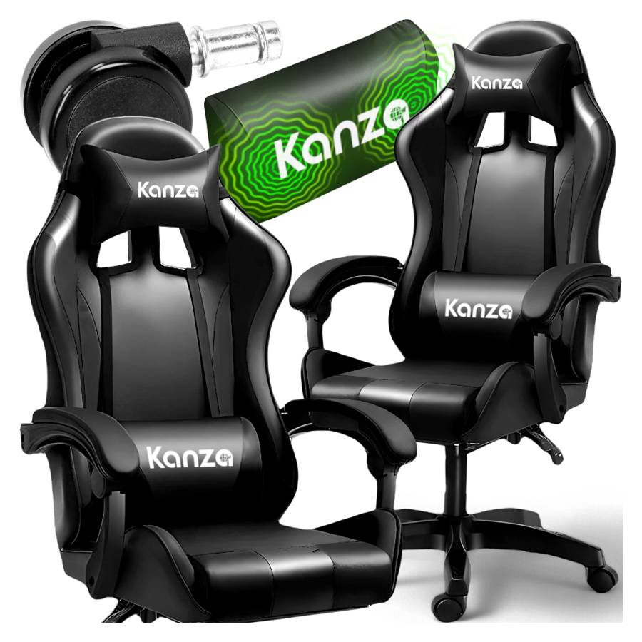 FOTEL GAMINGOWY KANZA CZARNY G1163