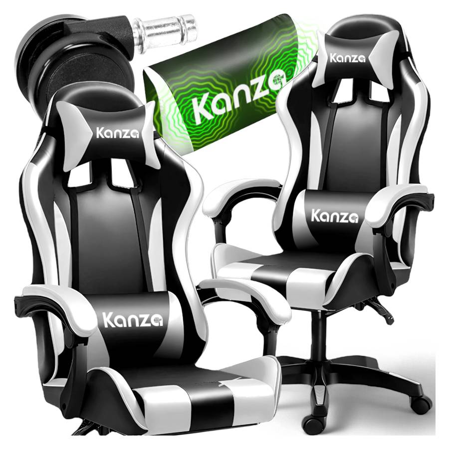 FOTEL GAMINGOWY KANZA BIALY G1161