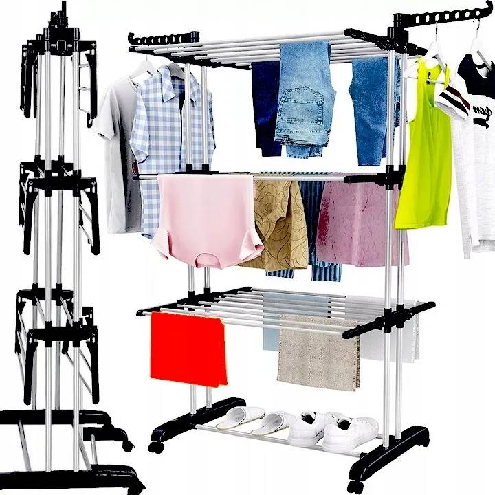 SUSZARKA NA PRANIE STOJĄCA CZARNO/BIAŁA NB-81074 G1127 G1273