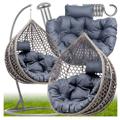 FOTEL WISZĄCY KOKON G547 SAN REMO GREY/SZARY G1402