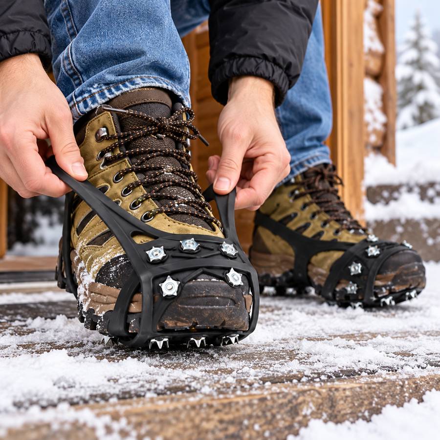 GC145 GUMOWE NAKLADKI NA BUTY Z KOLCAMI