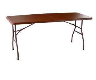 [KZ-17038] Stół cateringowy 180cm brązowy w połysku zwykły 