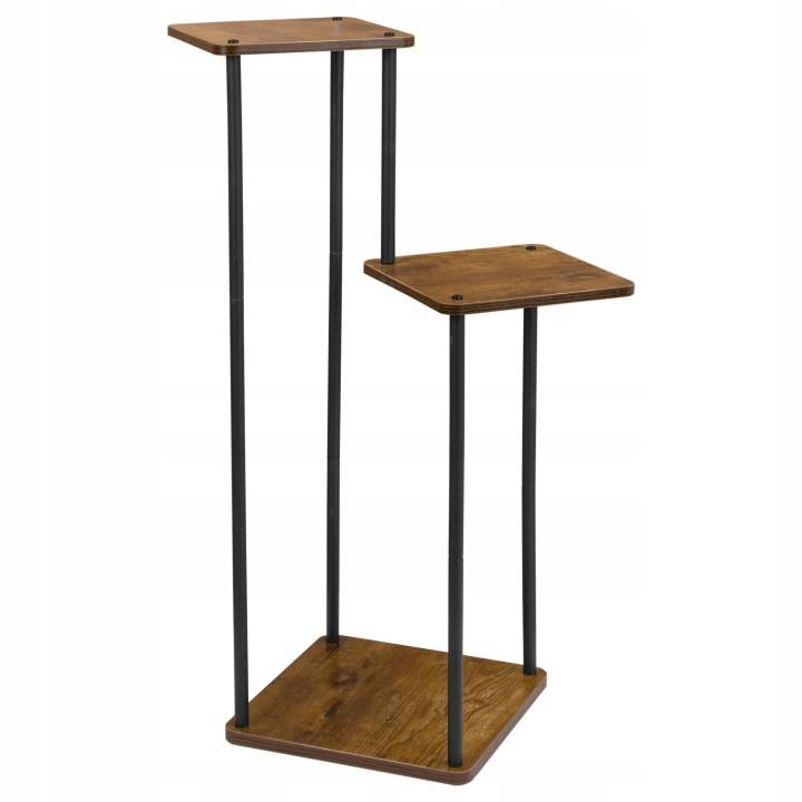 Kwietnik stojący półka ciemny brązowy 81cm [KZ-17168]